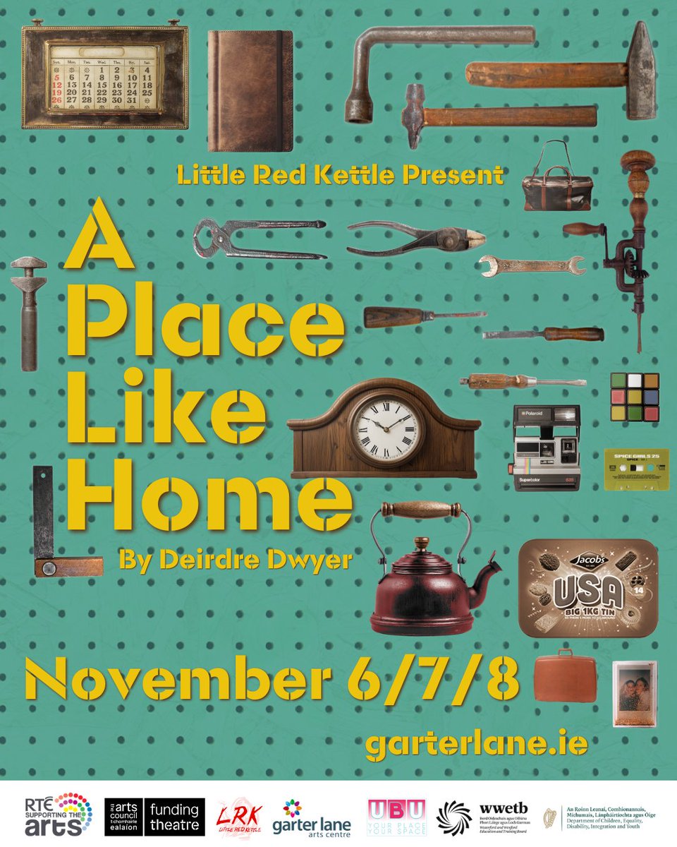 rte's tweet image. ✨ RTÉ Supporting the Arts ✨

🎭 Little Red Kettle Theatre presents A Place Like Home, a new play by Deirdre Dwyer, directed by Joe Meagher.
📅 6th-8th November
📍Waterford
👉 Tickets available at garterlane.ie

#RTESupportingtheArts @LRKTheatreCo