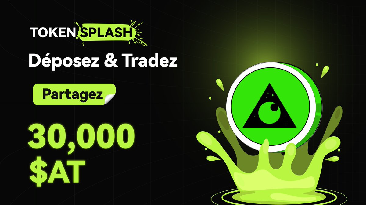 BitunixFR's tweet image. 💦 Token Splash 💦
Déposez et tradez pour une chance de partager 30 000 $AT 🎉
🚀 Rejoignez maintenant :
short.bitunixads.com/GTkUi71z
#TokenSplash #Bitunix #Crypto