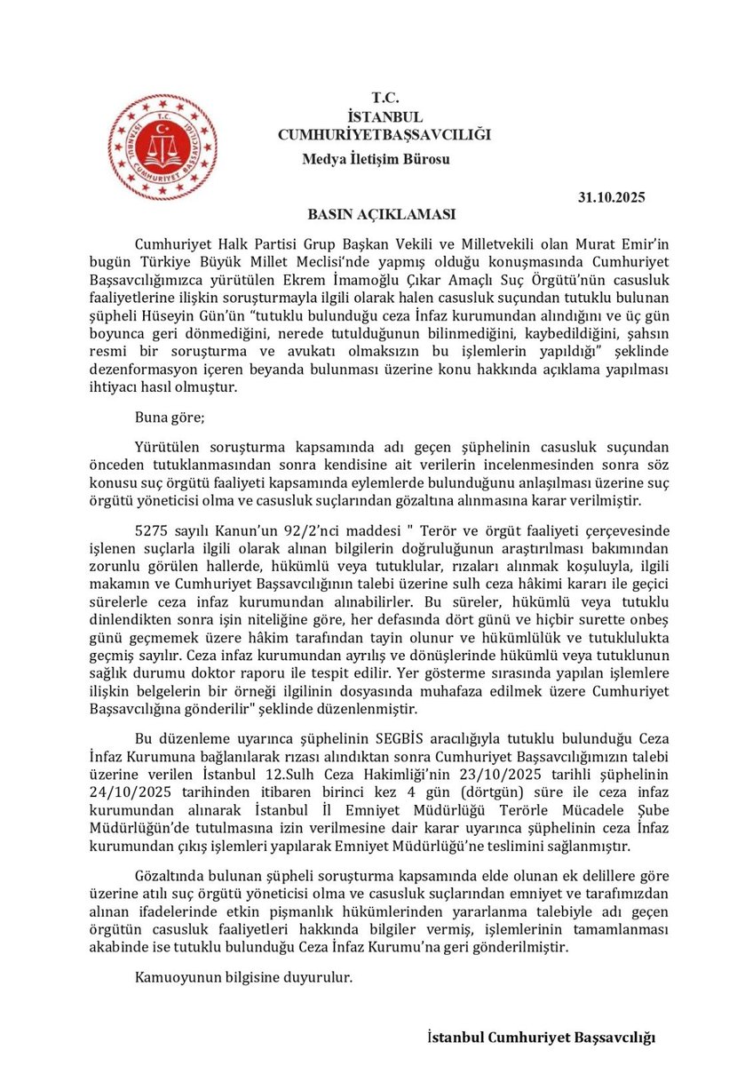 İstanbul Cumhuriyet Başsavcılığı (@istanbulcbs) on Twitter photo 