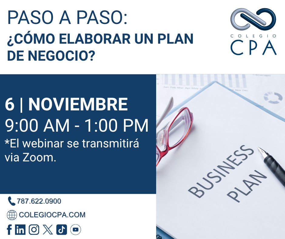 💡¿Cuáles son las partes de un Plan de Negocios?

Matricúlate en este webinar y conócelas👉bit.ly/47BhBpP

#CCPA #TrazandoNuestroRumboMásAlláDeLosNúmeros