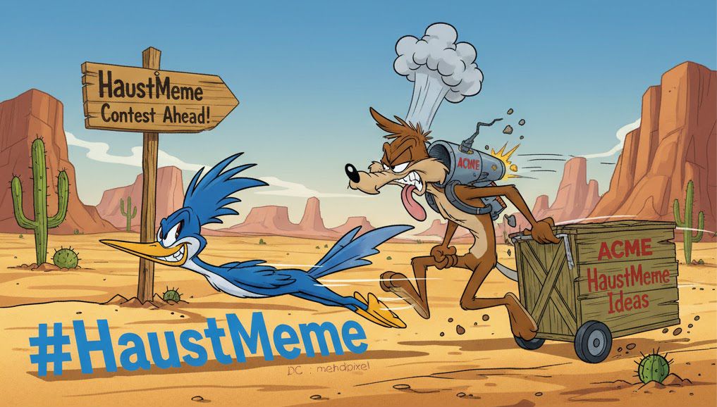 Mehdipixel31's tweet photo. My mood trying to create the best #HaustMeme while everyone else is zipping past me like the Road RunnerπββοΈπ¨
But no worries! With all these meme ideas, something brilliant is bound to come out! π Are you ready to zoom into the HaustMeme contest at light speed?
@HaustNetwork https://t.co/XzX4CbxglA
