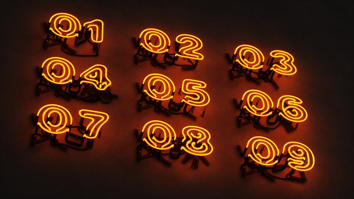 Hey there!

I’m sharing a set of glowing neon sign 3D models — numbers “01” to “10” and some spooky Halloween words — all procedurally built in Houdini. If you’re into cool glowing vibes, creative setups, and seeing how it’s all made, you’re in the right place. Join in, grab the