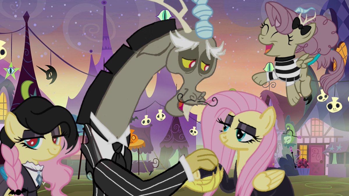 Rosie_Mlp's tweet image. Happy Nightmare Night 🎃 👻‼️ can you guess the costumes? 👀🧡✨ #mlp #fluttercord #mlpau #mlpnextgenau