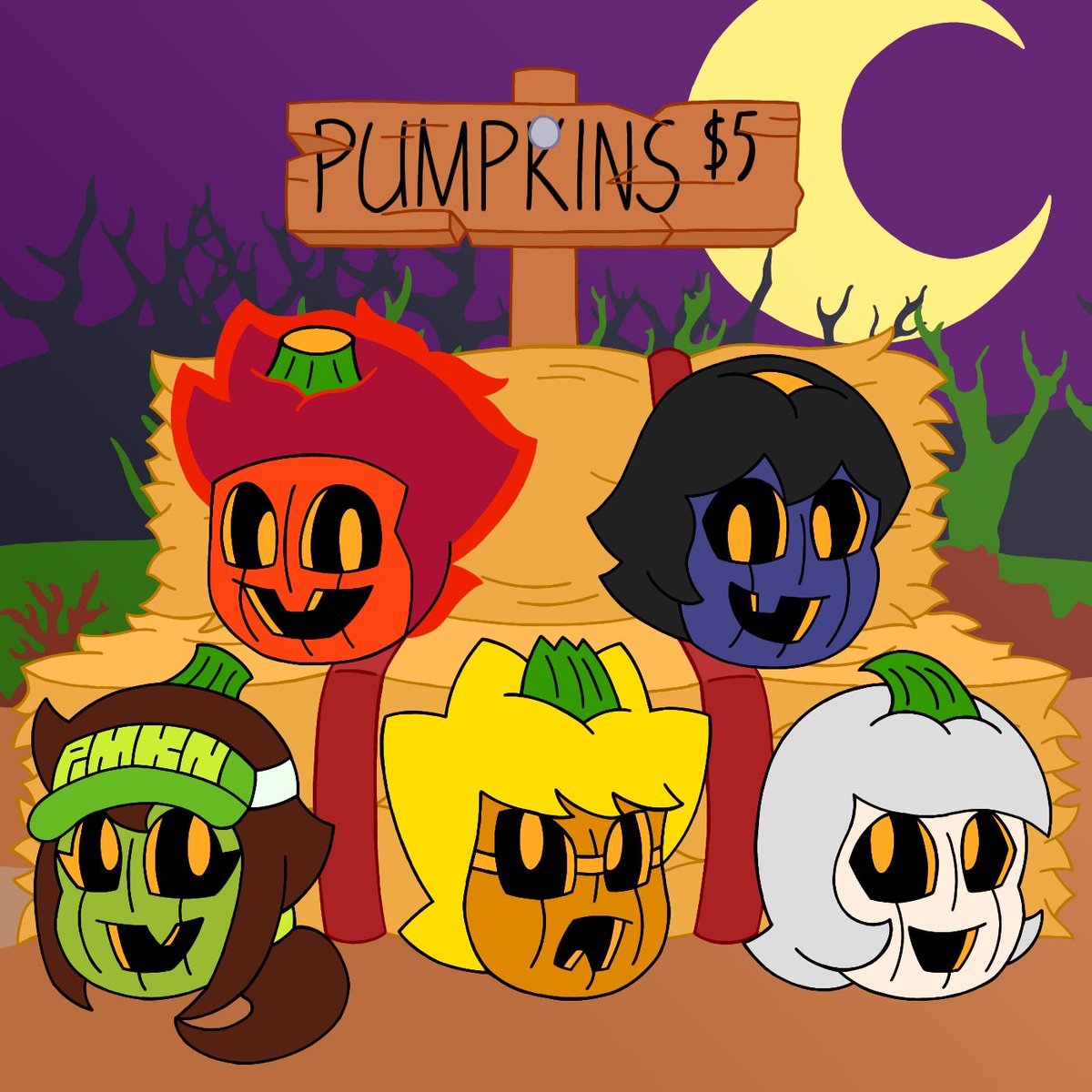Happy Halloween! I turned my OC Crew into a pack of Jako O’Lanterns for the occasion.

#oc #halloween #pumpkin