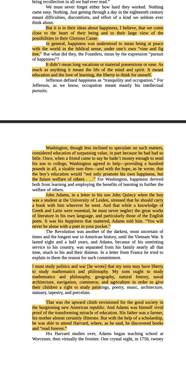 its a broader point, but the Founding is probably the most understudied and under appreciated event of the modern era. at least in my view, its as close to a documented miracle as you can get.

good reflections from McCullough's "The Course of Human Events" (thx <a href="/elliotcohen/">Elliot Cohen</a>)