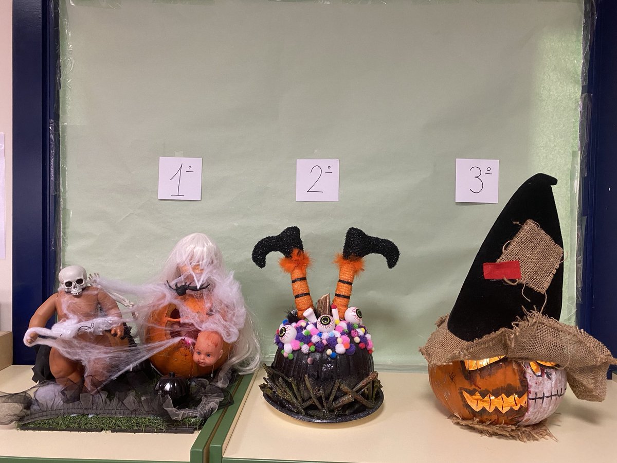 CEIPBACHILLERAL's tweet photo. Que día tan terrorífico hemos pasado en Halloween. Os presentamos las calabazas ganadoras y otras que se presentaron. Todo el claustro ha motivado a nuestro alumnado y ha sido un día especial. Feliz Halloween 🎃 Halloween 👻 https://t.co/HaNGOIWWGW