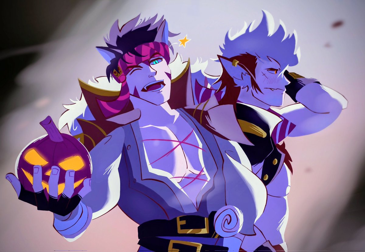 Eko_yote's tweet image. Otro halloween 🎃 otro año dibujando furros 😮‍💨  #fireemblem #FEHeroes #ranulf #keaton