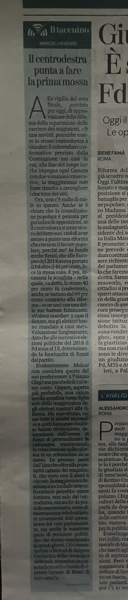 paoloangeloRF's tweet photo. #sorgi” la premier parte dall’idea che che oltre alla popolarità calante della magistratura la maggioranza destinata a uscire dalle urne referendarie potrebbe essere formata anche da pezzi di centro sinistra come dimostrano le numerose prese di posizione pubbliche ..”#Lastampa https://t.co/xExt2idBgR