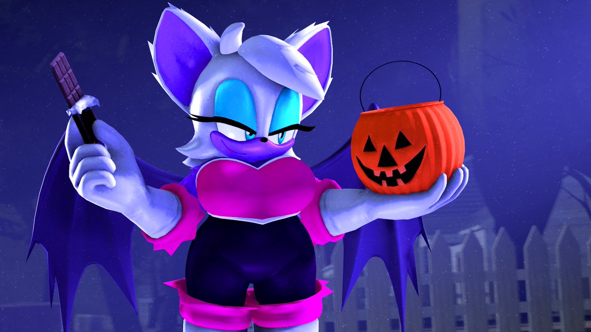 adampixelrush's tweet photo. Happy Halloween folks and happy end of #WereMonth. Don't be greedy, share your candy. 

#SonicTheHedgehog #RougeTheBat #CreamTheRabbit https://t.co/dGSFqXdGig