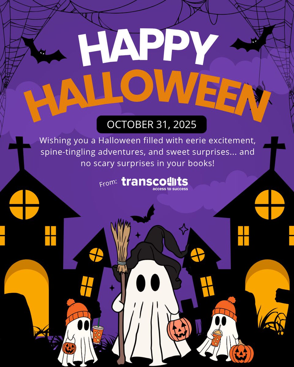 transcounts's tweet image. Halloween’s the only day we tolerate masks.
Fake numbers? Disguised expenses? That’s horror we don’t do.

🎃 Happy Halloween from the team who keeps things real, even when the world gets spooky.
— Transcounts

#halloween2025 #transcounts #chillandreconciled #spookyseason