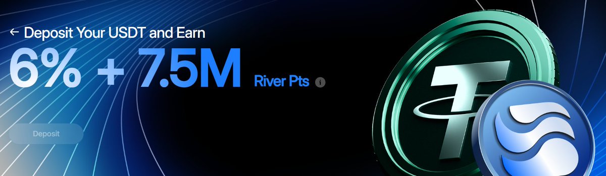 Pool smart-vault mới trên <a href="/River4fun/">River4FUN 🐝</a> x <a href="/RiverdotInc/">River</a> 
🕐Thời gian mở desposite: 1/11-5/11
💰Thời gian earn: 5/11-16/11
🔴Thời gian lock: 16/11 - 19/11

Sau ngày 19 thì sẽ cho phép rút, APR dự kiến là 6% + 7,5M $RIVER pts cho tất cả những người tham gia earn 

Đặc