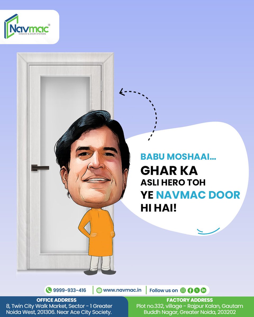 NAVMAC_Doors's tweet image. The real hero of your home deserves to be durable and absolutely beautifully tough 😍✅🚪 
📱 Get in touch with us at +91 9999-933-416 for any queries or DM us!
#NavmacWindows #strength #SuperStrongdoors #memes #HomeUpgrade #doors #tough #doorsandwindows #SmartHomes #doordesign