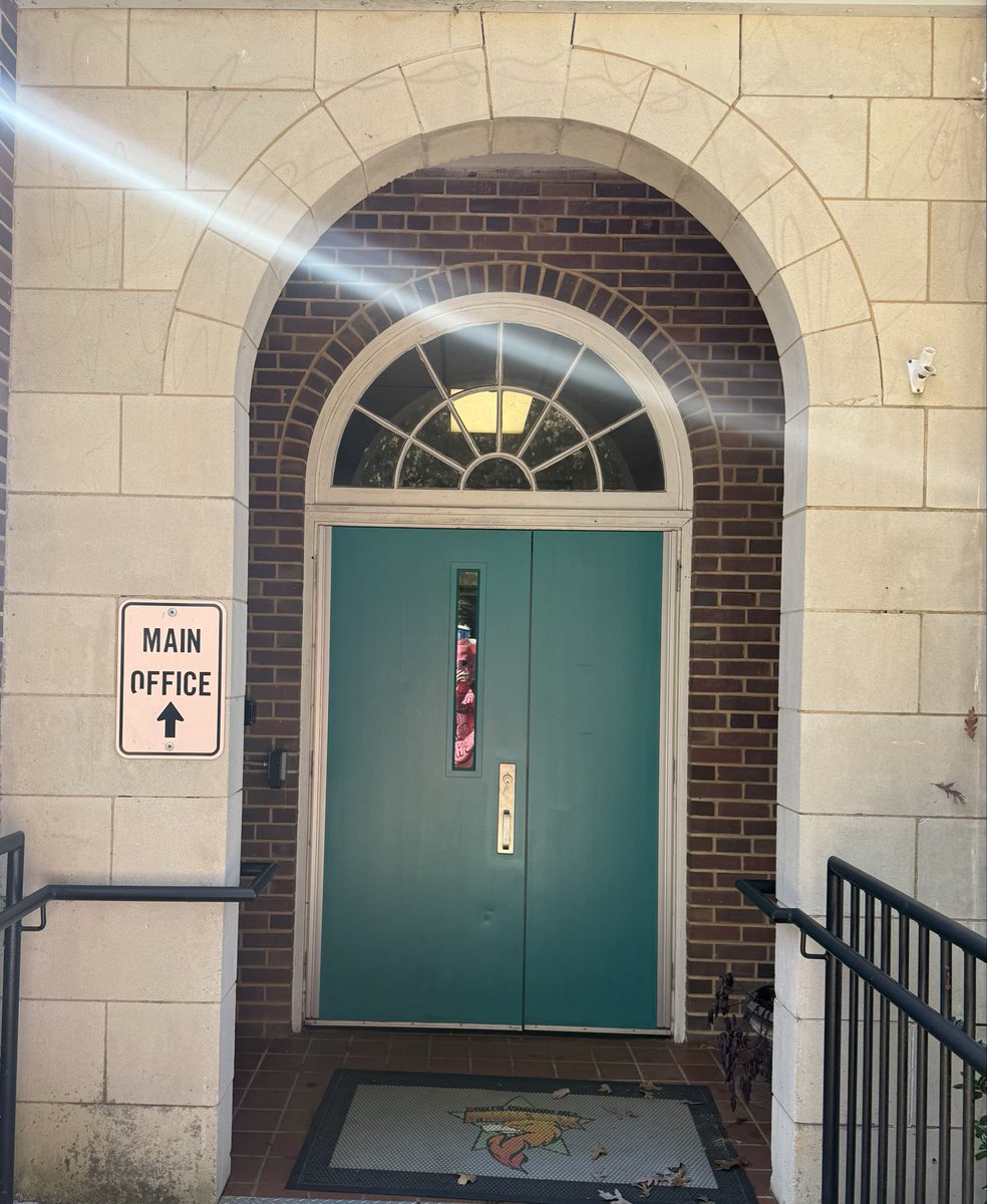 Look at how much more welcoming our front entrance looks with our doors repainted <a href="/SouthProvSchool/">South Providence School</a> teal! What a great sight to see first thing this morning!

<a href="/jgriffith352/">Jon Griffith</a> <a href="/AGHoulihan/">Andrew G. Houlihan</a> <a href="/UCPSNC/">Union County Public Schools</a>
