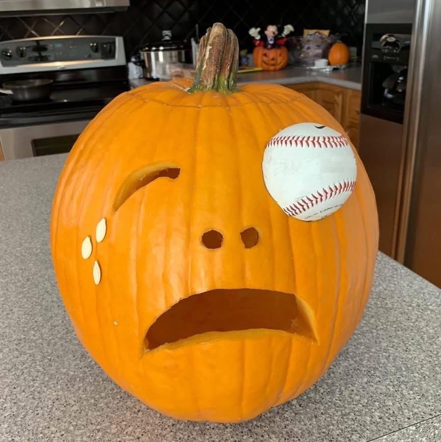 Getting ready for Halloween with having baseball on your mind
