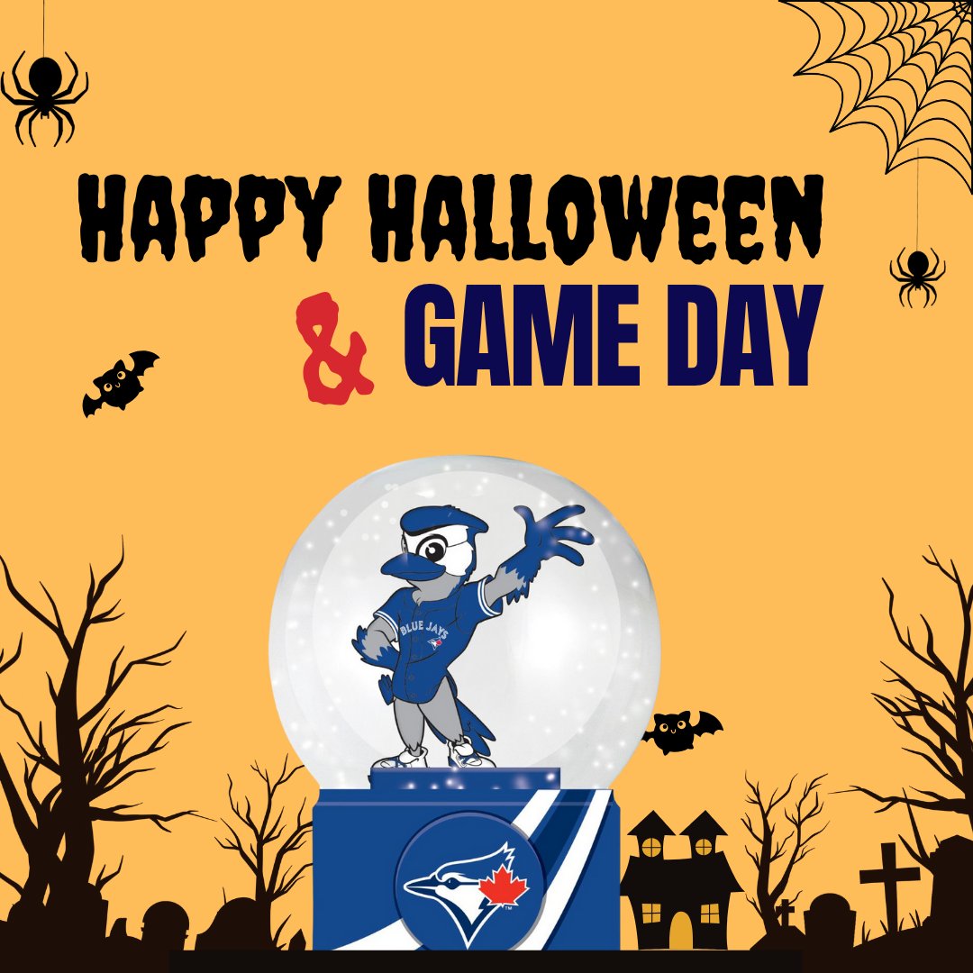 Night of treats &amp; trophies! 🎃 🏆
From haunted houses to home runs, Halloween just got an upgrade.
Let’s bring the scare &amp; the swing for our Blue Jays!
What’s your favourite #Halloween costume and your favourite Jays moment? 

#GoJaysGo #GameDayVibes #BlueJays #SpookySwing