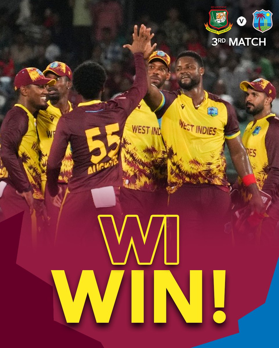 ویسٹ انڈیز نے بنگلہ دیش کو ہرا دیا۔
ایک اور غلط۔
1-2