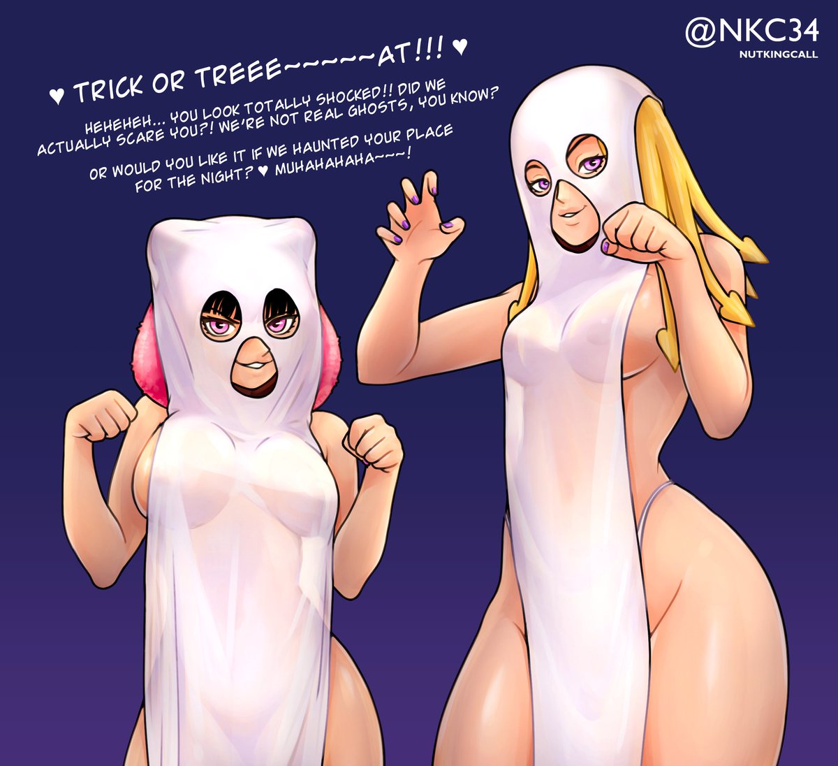 nkc34's tweet photo. Daiya and Hato are haunting the streets of Morioh again! 👻 Happy Halloween! 🎃 https://t.co/ftsVctCkIH