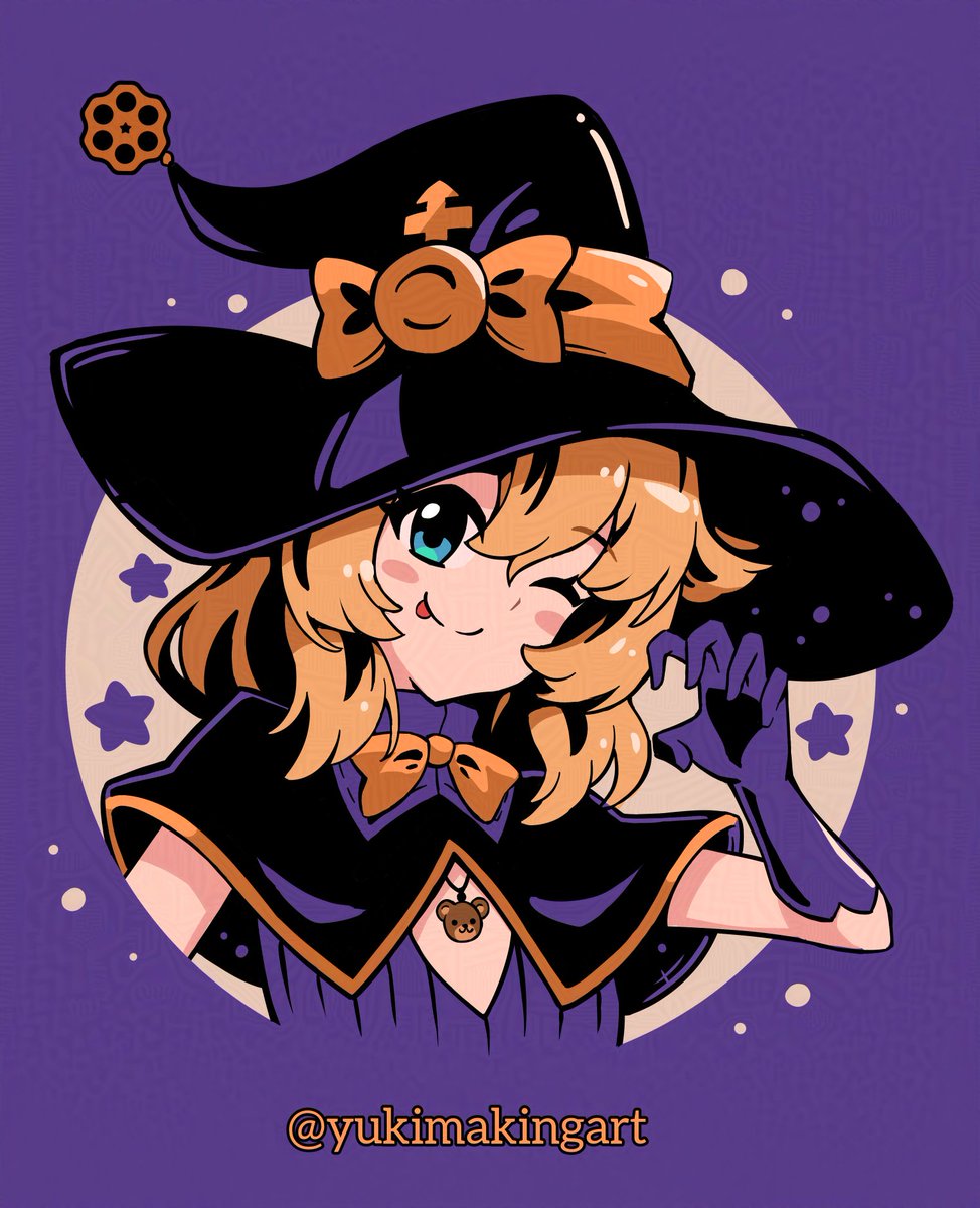 yukimakingart's tweet image. Happy Halloween from Witchy Bridget!🎃