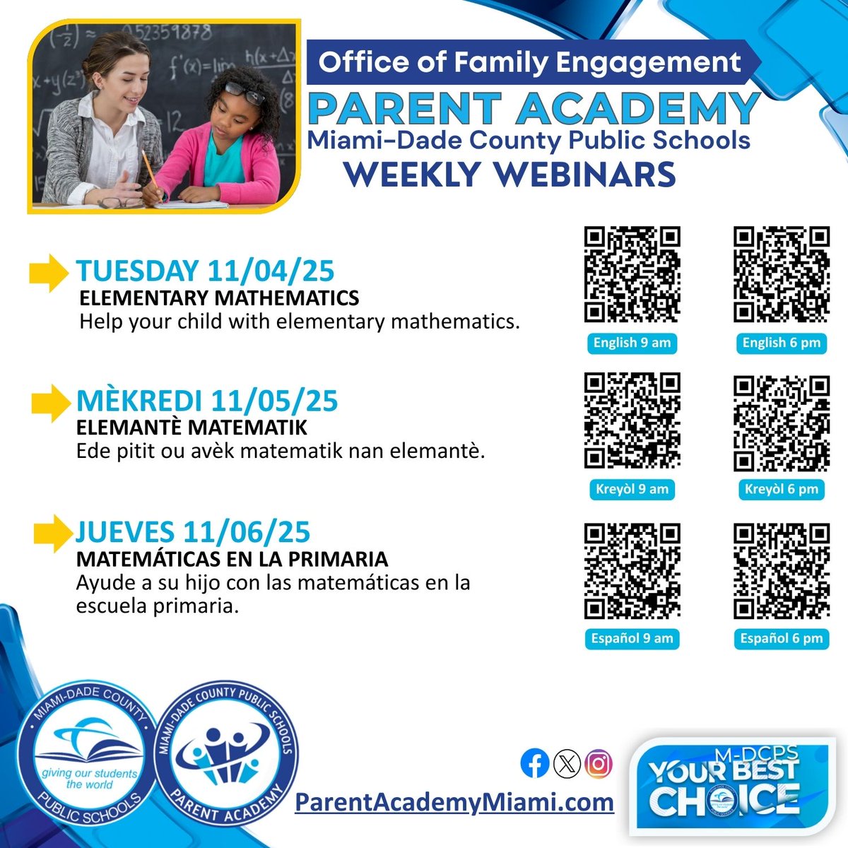 Math can be fun! Join us at next week's webinar and learn about <a href="/MDCPS/">Miami-Dade Schools</a> elementary math curriculum and get valuable tips you can use at home! #YourBestChoiceMDCPS