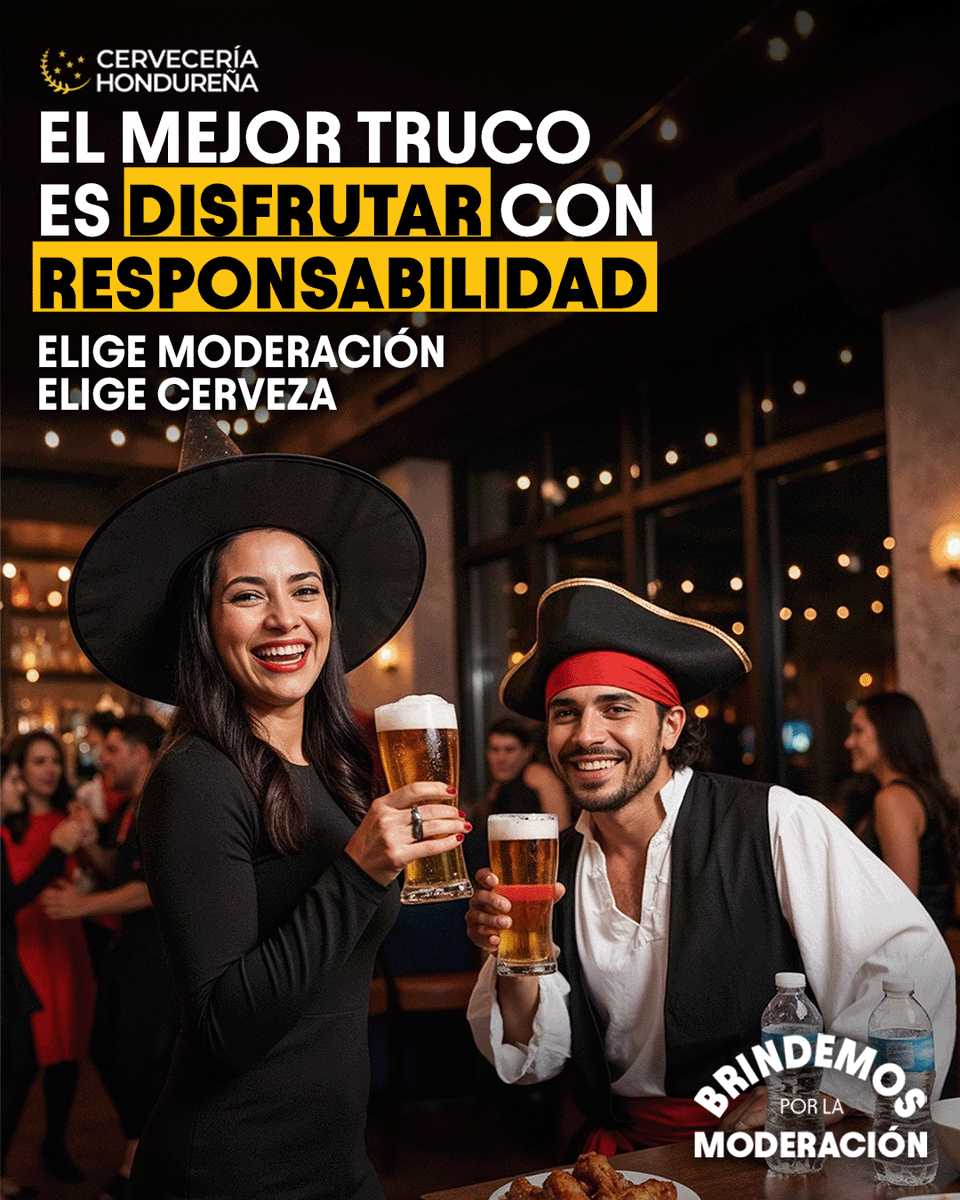 Este día de disfraces si vas a celebrar, ¡Que el único susto sea lo bien que la pasaste!
Entre risas y máscaras, disfrutar con moderación es parte del plan.
#BrindemosPorLaModeración