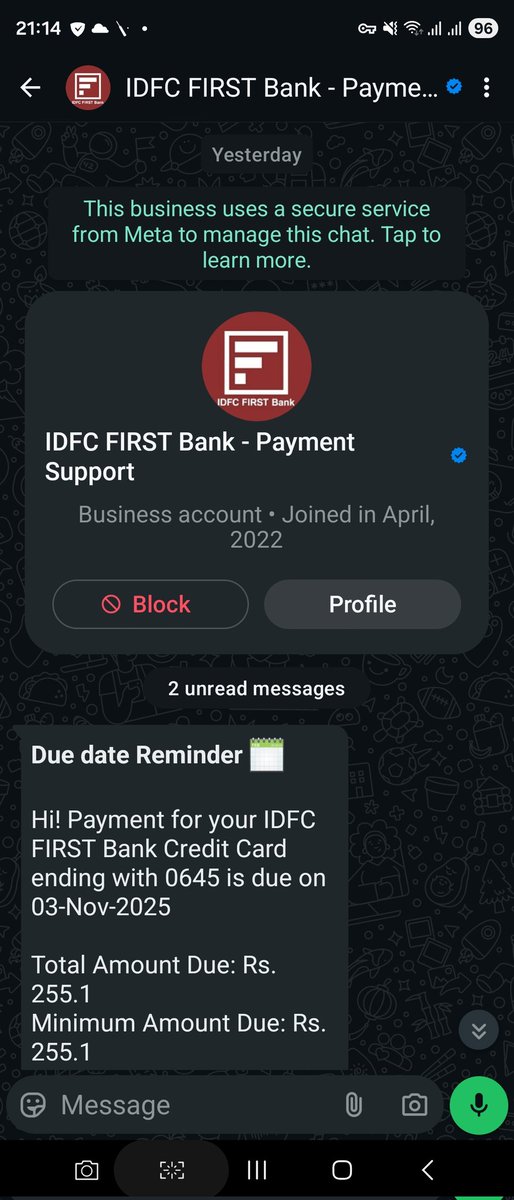 asjatu's tweet photo. Dear @IDFCFIRSTBank who are these people and why suddenly I am receiving messages for these credit cards... These credit cards who last 4 digits are there in the scrnshot attached are not mine nor it belongs to any member of my family.. You are requested to kindly stop these msgs https://t.co/yY1ac5p5N4