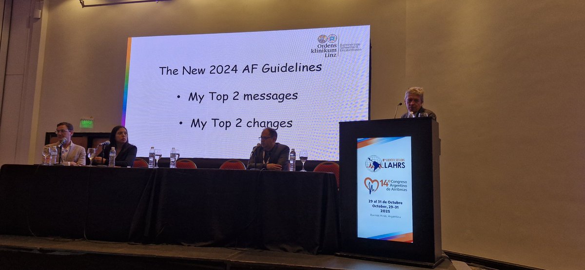 What's new on ESC- EHRA AF Guidelines? <a href="/EHRAPresident/">EHRAPresident</a> showed us. #LAHRS2025 LAHRS-EHRA Joint Session