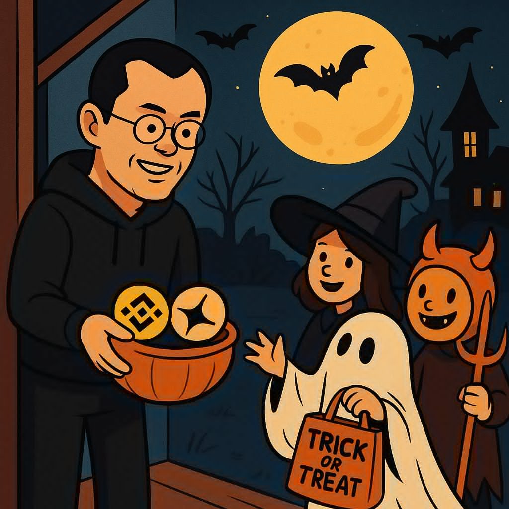 Trick or Treat

Happy Halloween <a href="/cz_binance/">CZ 🔶 BNB</a>