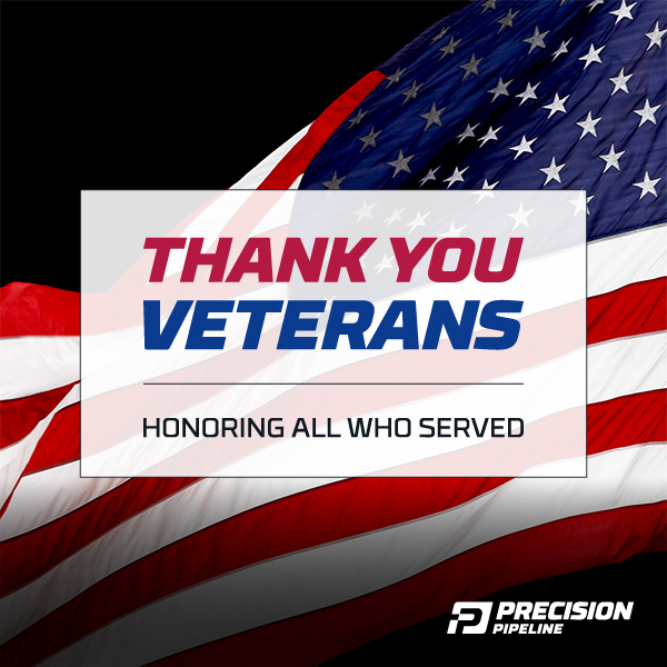 Today, we honor the courage and sacrifice of all who have served. Your dedication to protecting our freedom will never be forgotten. Thank you, Veterans.
#VeteransDay #PrecisionPipeline