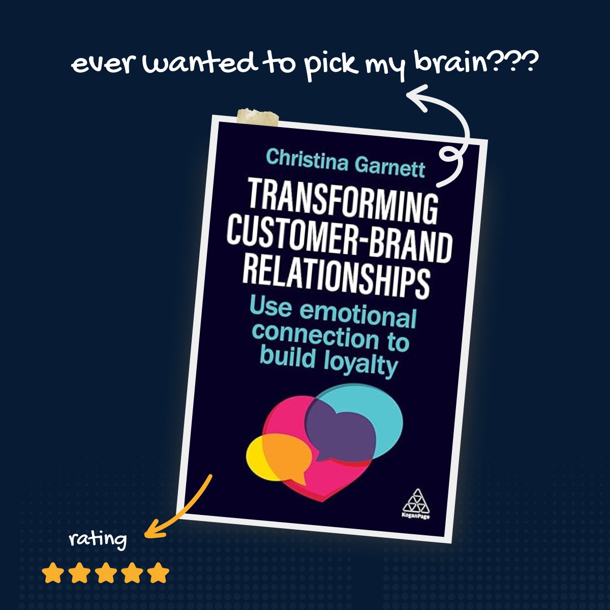 ThatChristinaG's tweet image. Have you ever wanted to &quot;pick my brain&quot; and see how I can help?

You&apos;re in luck.

My book, Transforming Customer-Brand Relationships, is your Pocket CCO in a few hundred pages. It covers my thoughts on CX, community, technology, connection, and so much more.
