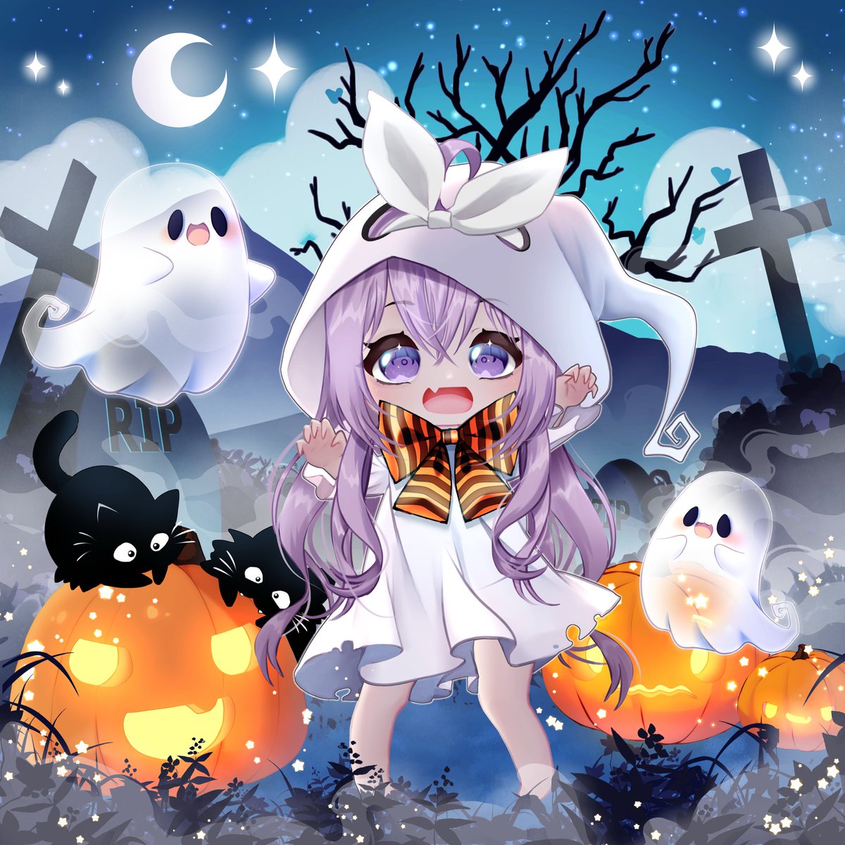 MaidYuukiVT's tweet photo. 👻🎃 HAPPY HALLOWEEN 🎃👻

Don’t forget to give Yuuki a shrimp as a treat when I knock on your door or on your screen 🍤

🎨 by: kimithepumpkin ✨ https://t.co/YWhJeIN2U4