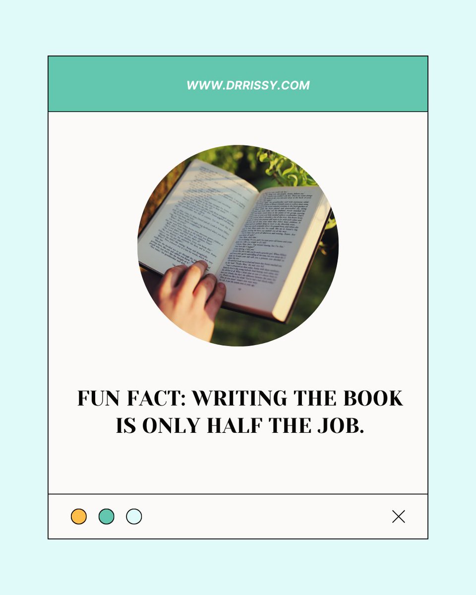 Dr_Rissy's tweet photo. Fun fact: Writing the book is only half the job. Marketing it (ads, SEO, social) is what gets it read. ๐โจ
#DrRissy #Marketing #Writing #SEO #AdQueen #GettingTheJobDone https://t.co/U1TSy0uE1d