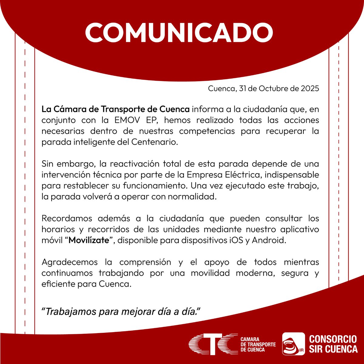 CAMARA DE TRANSPORTE tweet media