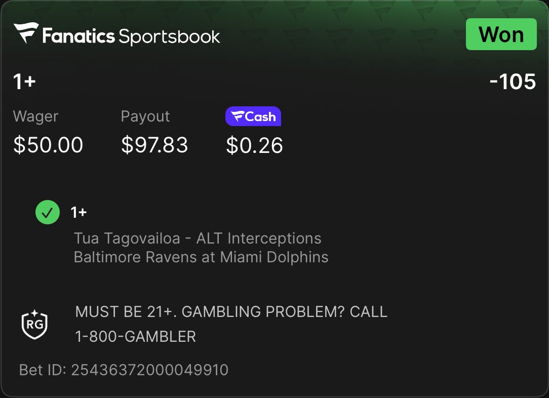 GotLockzz's tweet photo. 3W - 0L  10/30/25 🏆

VIP Slate:

Tagovailoa - 1+ Interceptions (-105)✅

Free Play:

Mark Andrews - ATD (+180) ✅
Ravens -6.5 (-145) ✅

Blowout slate yesterday, all of our members cashed out 🤑

Running it back today for the world series, don’t miss out 🫡 https://t.co/77QSF8o0Fy