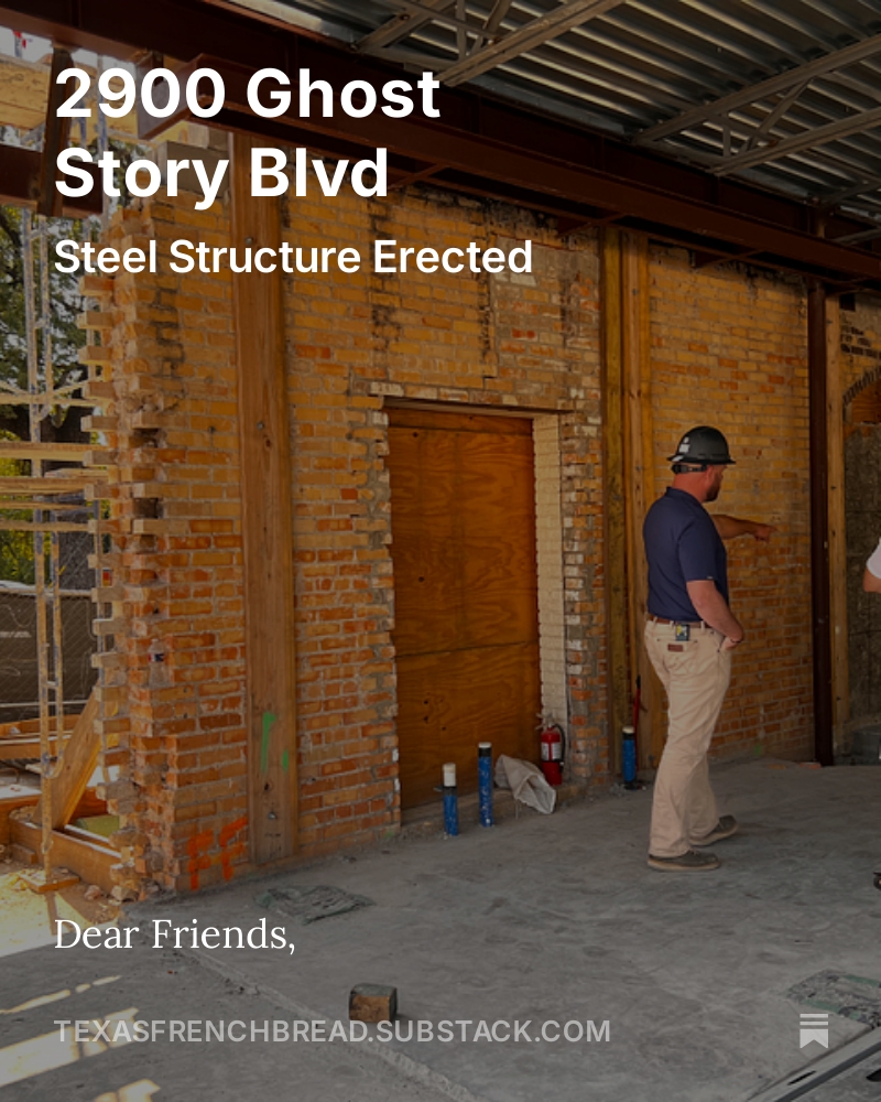 The building is coming along! Come check out the progress - talk soon, Murph