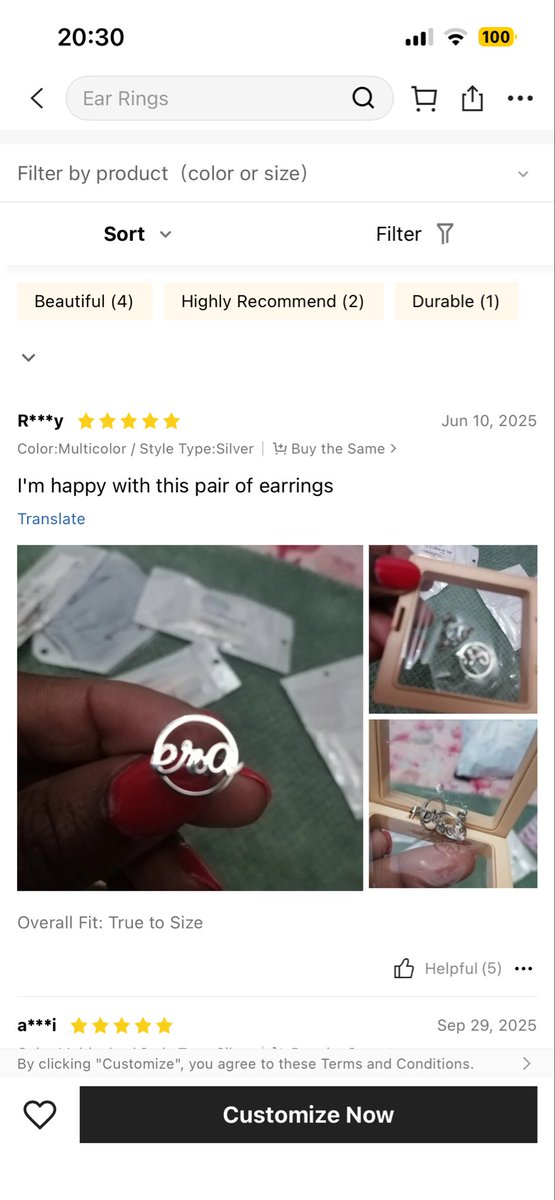 Mosesi03515975's tweet photo. @Cheri_flavour @Saltiesunmasked The Era dupe problem might have started here👇🏾SA girlies are using the text era on shein customised stud earrings. https://t.co/Kcu0oXwZd0