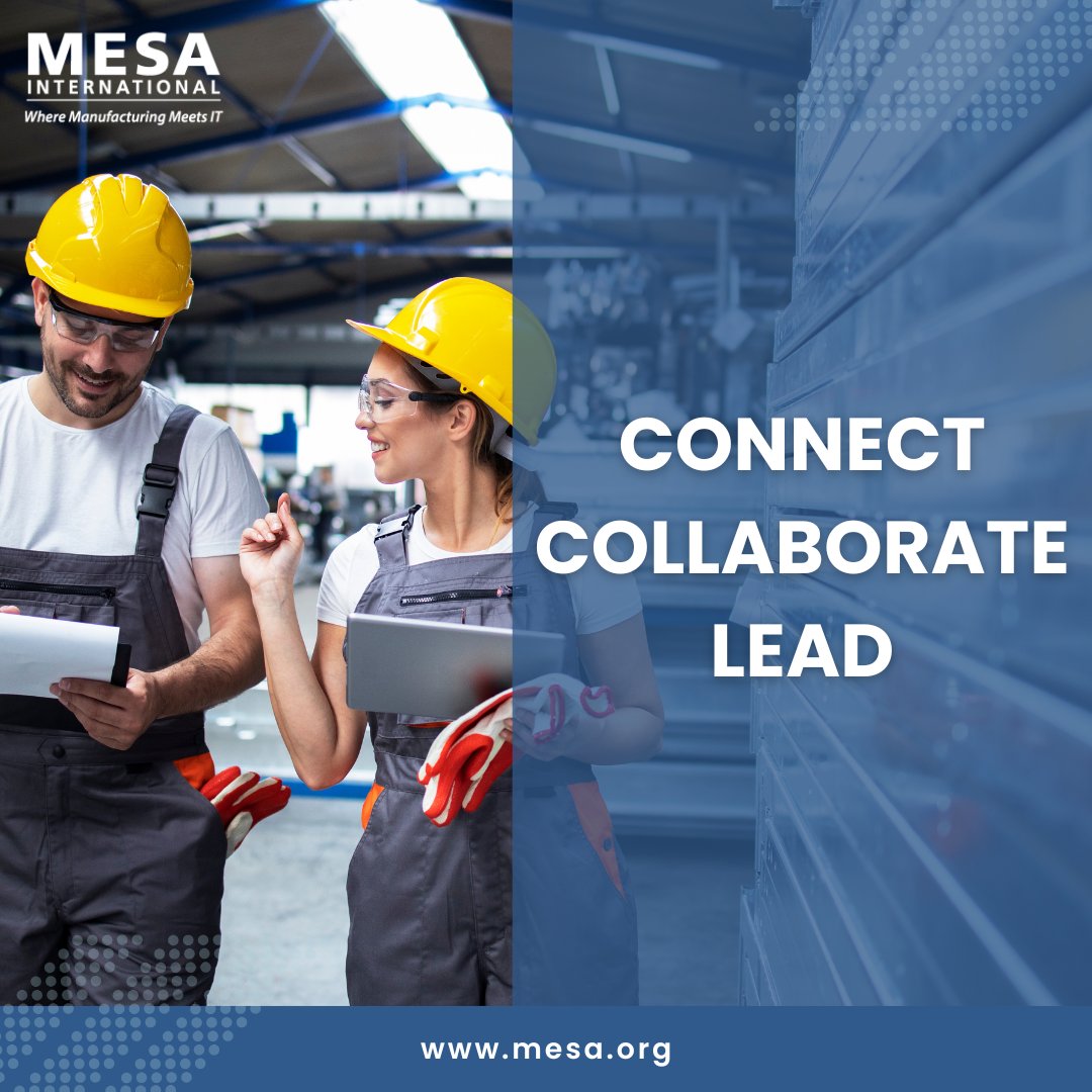 MESAp2e's tweet image. Connect, Collaborate, Lead — Partner with MESA!

Engage live with manufacturing leaders (Webinars)
Showcase proven solutions (Use Cases)
Gain premium visibility (Keystone Sponsorships)
Join innovation-focused communities (Smart Manufacturing Community)

mesa.org/get-involved/s…