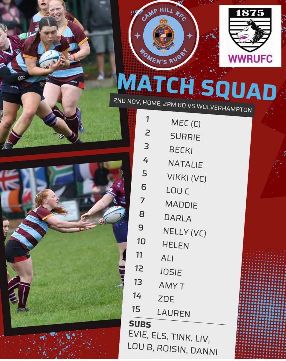 Game day loading!! 🏉

The team kick off their home league campaign this Sunday (02.11.25) v @wolverhamptonwomensrugby 

⏱️ 2pm KO

Come and cheer our Women on <a href="/CampHillRugby/">CampHillRugby</a> 🩷🩵

#loverugby #forzacamps #maroon&amp;lightblue #womensrugby #jointheteam