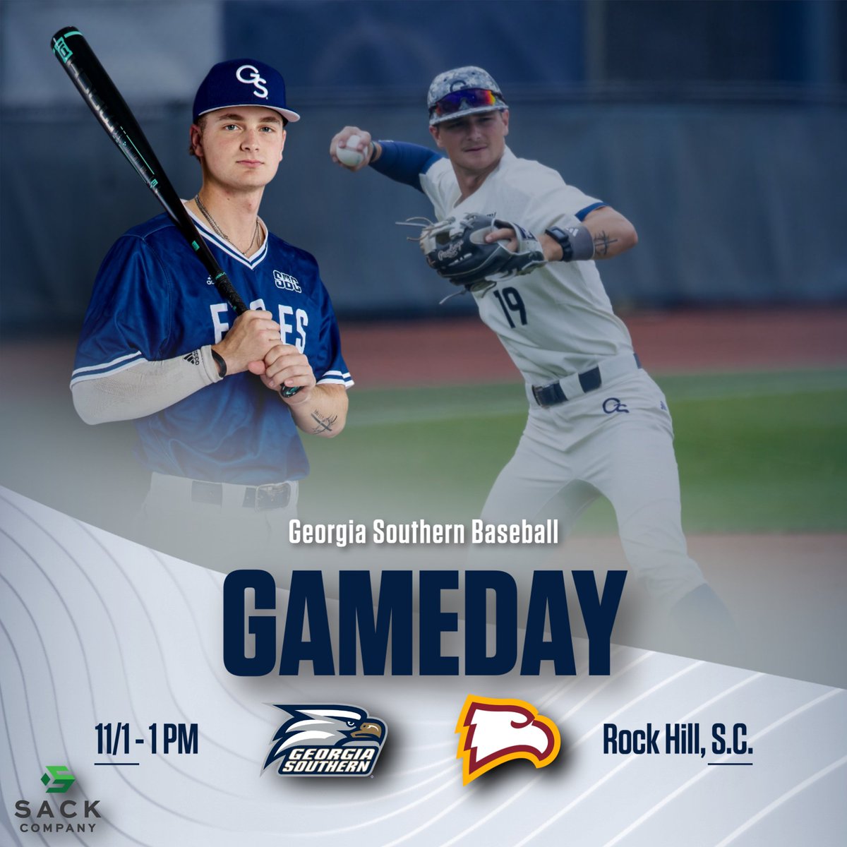𝐑𝐞𝐚𝐝𝐲 𝐭𝐨 𝐂𝐎𝐌𝐏𝐄𝐓𝐄 💪

🆚 Winthrop
🕰 1 PM
📍 Founders Field | Rock Hill, S.C.
⚾ 18 Inning Doubleheader

#HailSouthern