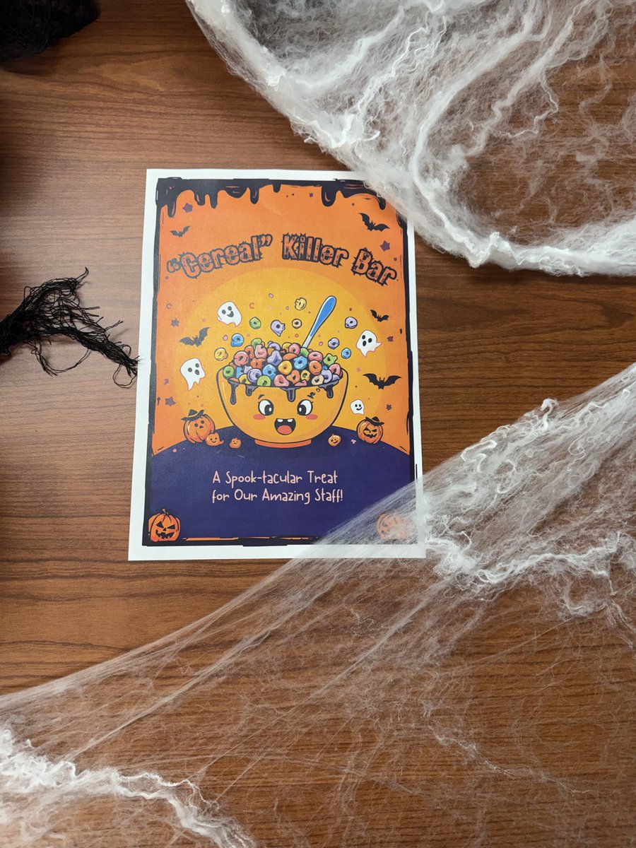 Thank you to Farmer and Mateo for putting together a “Cereal” Killer Bar for the staff to enjoy as a Halloween treat! So yummy! #RethinkingAltEd #PhoenixFamily

<a href="/jgriffith352/">Jon Griffith</a> <a href="/AGHoulihan/">Andrew G. Houlihan</a> <a href="/UCPSNC/">Union County Public Schools</a>