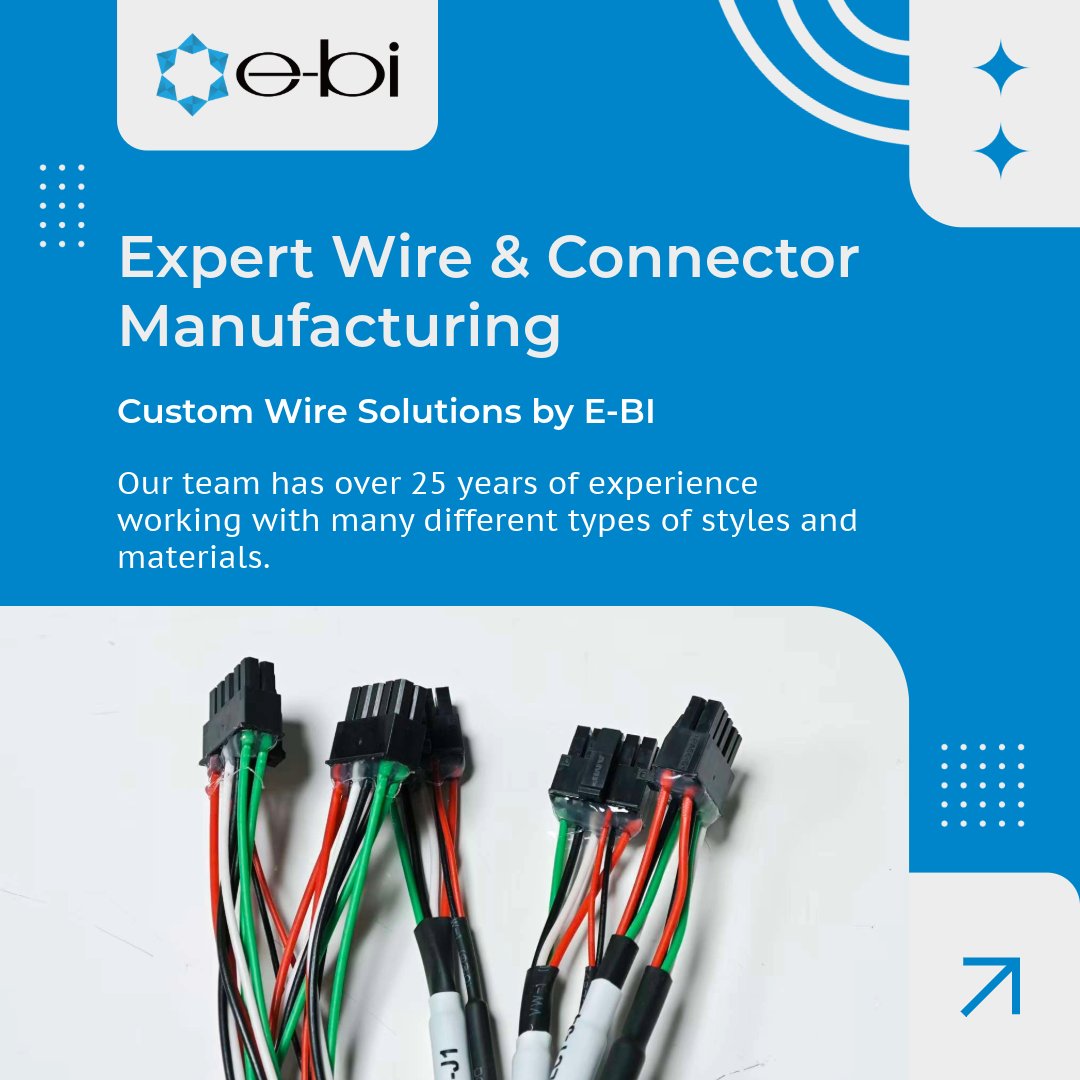ebi_worldwide's tweet image. 25+ years of expertise in custom wire &amp;amp; connector manufacturing — precision-built to your specs. 🔌

#Manufacturing #Engineering #WireSolutions #MadeByEBI