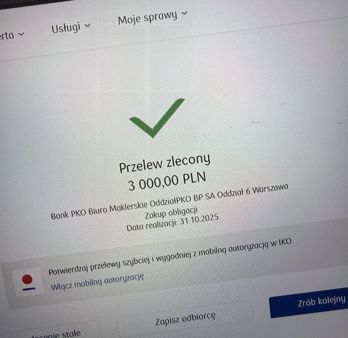 Czubakovic's tweet image. Nie samymi akcjami na #GPW człowiek żyje 💁🏻‍♂️.

Wszystkie znaki na niebie i ziemi (zdjęcie poniżej) przypominają mi, że od listopada ponownie ulega zmianie oprocentowanie obligacji skarbowych.

Nie warto walczyć z siłami wyższymi także wpada dziś zakup:

🔷 15 x #TOS (3-latki)-…