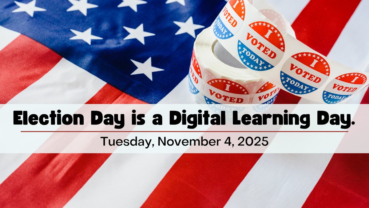 GwinnettSchools's tweet photo. Tuesday, November 4, is Election Day and a Digital Learning Day. Students will access lessons in Google Classroom through the Learning Space but may not have virtual class time with teachers. Meals will be delivered along bus routes countywide from 10:45 a.m. to noon. https://t.co/ijJZ29IIjL