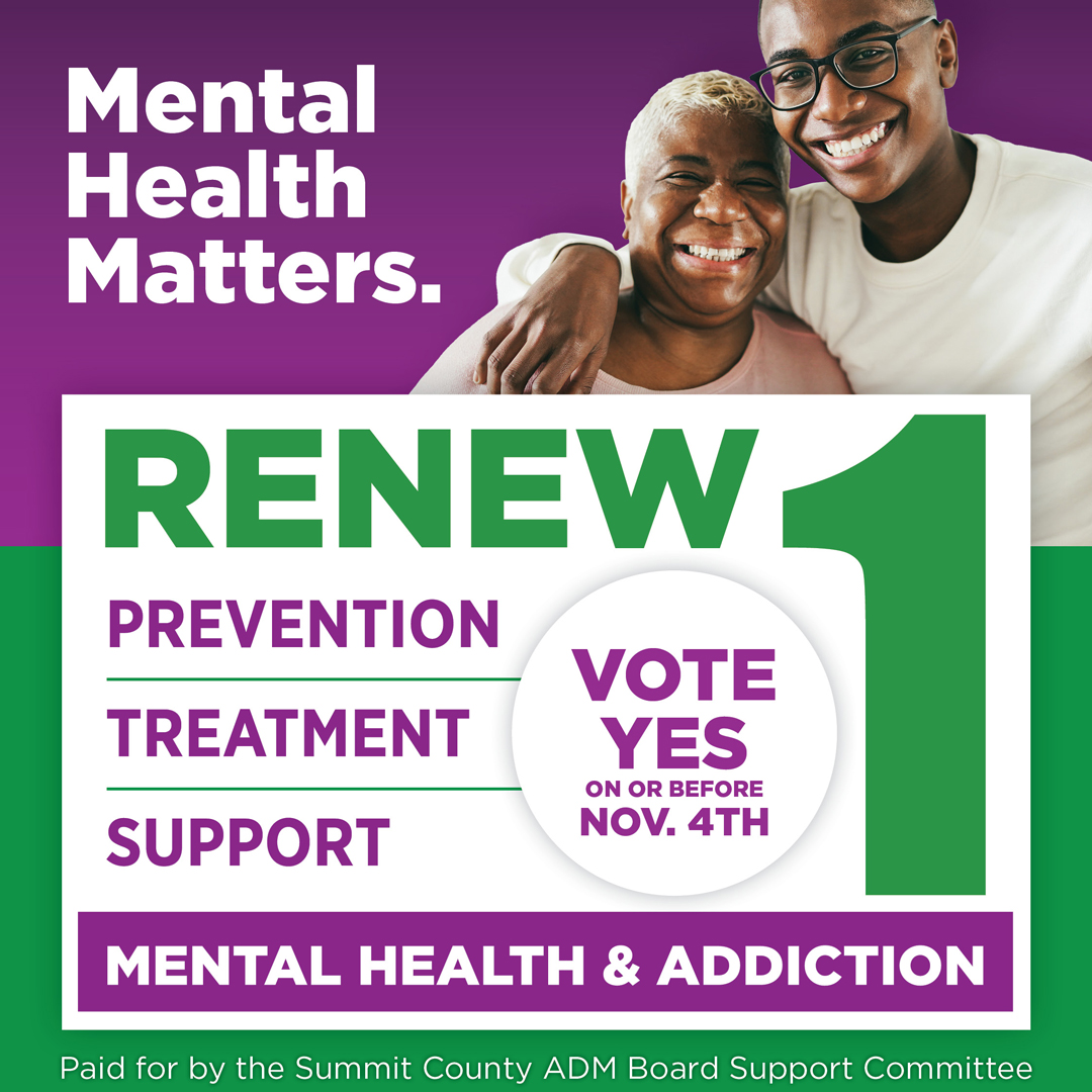 Early voting ends this weekend! For times, go to bit.ly/3FoVepO. Mental health matters. Don't forget to show your support and vote Yes for Issue 1.