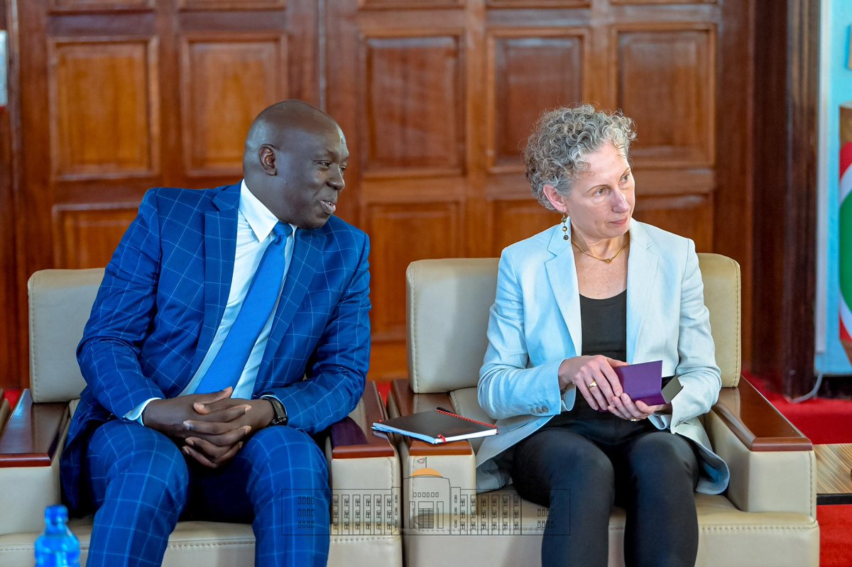 NtareHouse's tweet photo. S.E @GeneralNeva, Chef de l’Etat #Burundi-ais, a reçu ce 31/10 au Palais de @Gitega une délégation du groupe de la @Banquemondiale conduite par Mme Elena Bourganskaia, Vice-présidente de l’#IFC chargée de la Stratégie et de l’Appui aux opérations, en visite au #Burundi https://t.co/N641m6NTvR