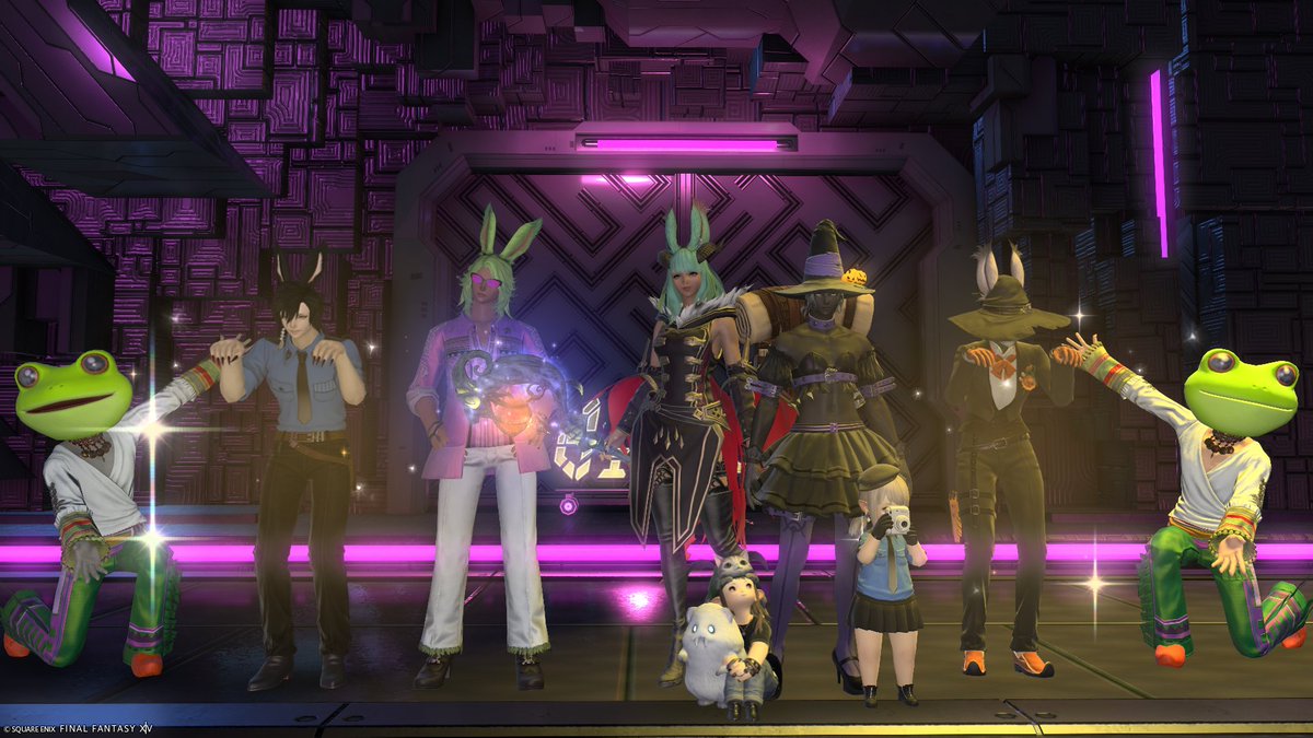 ff14_IRO2's tweet photo. 【完売🎃御礼】 
気の狂った店主が集う #not404 閉幕!!!
最前席を守る奴も怪盗も魔女も色んな奴が来たが、今回も楽しかったな！🐸
皆来てくれてサンキュ～～～!!!!次まで運貯めとけよ👆

PS.素数出来るなら算数できるだろ気持ちは嬉しいけどな?!
#FF14_IRO2 https://t.co/UZb6S7zGC7