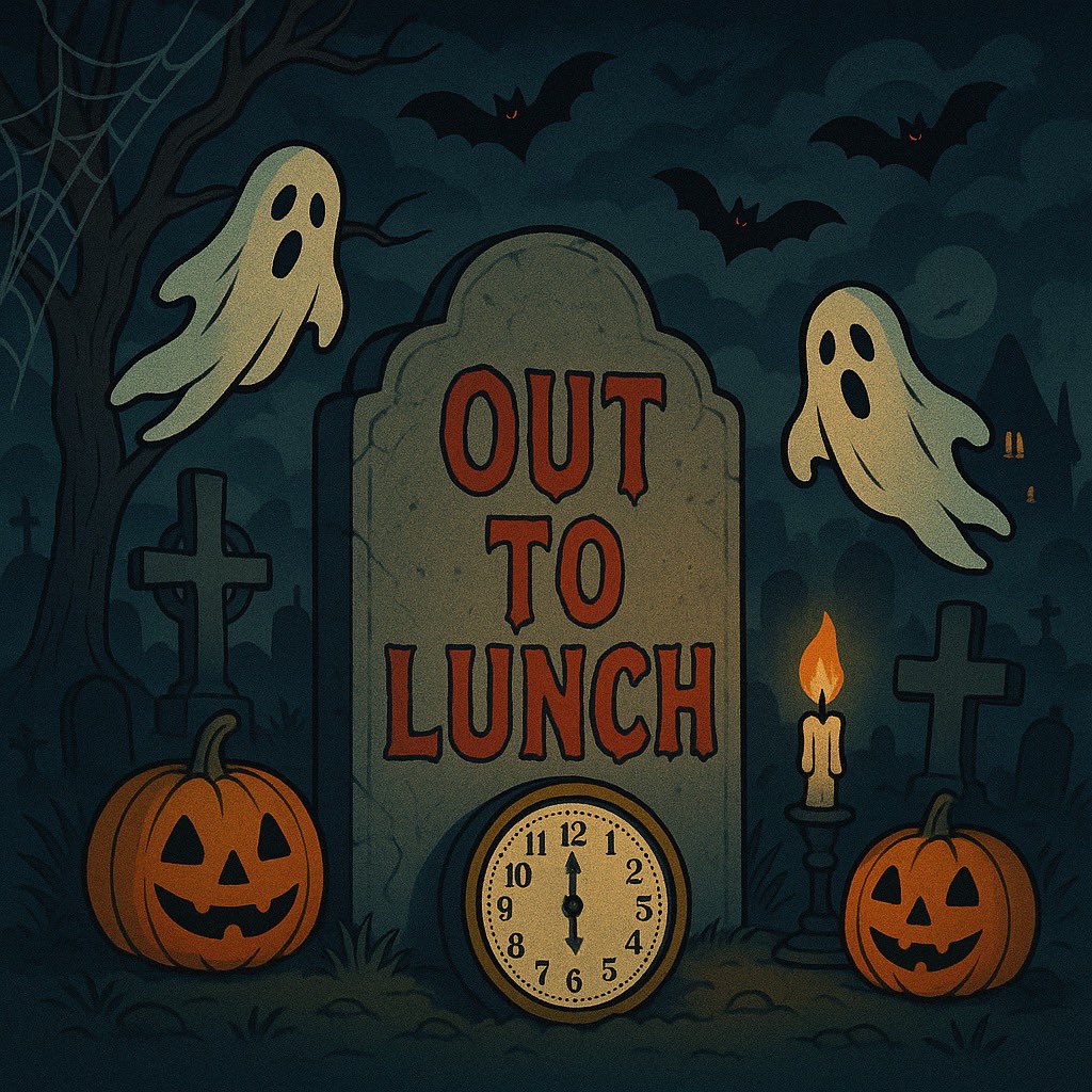 before you know it monday will be here

bring your best halloween photos for
out to lunch and any candy you want
to share with fellow friends and losties

we will be sitting down to chat with
<a href="/Mehdi_RRS/">MEHDI | RRS</a> from <a href="/RoboticRabbitS_/">Robotic Rabbit Syndicate</a>

don’t forget to set a reminder below