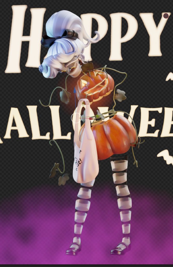 Dart_D_Chan's tweet photo. #wip #b3d #3dart #blender #oc #Halloween