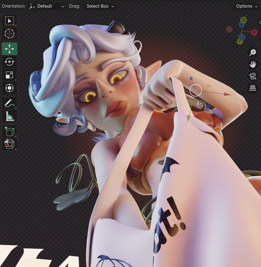 Dart_D_Chan's tweet photo. #wip #b3d #3dart #blender #oc #Halloween
