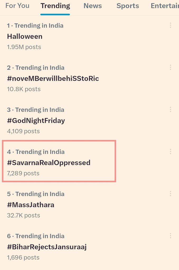 Unreservedsatya's tweet photo. 🚨General category has united.

See the proof. 

Write #SavarnaRealOppressed and support each other.

Message should reach to our Bihari General category voters.

🔁Repost max https://t.co/ZumzvtScMC