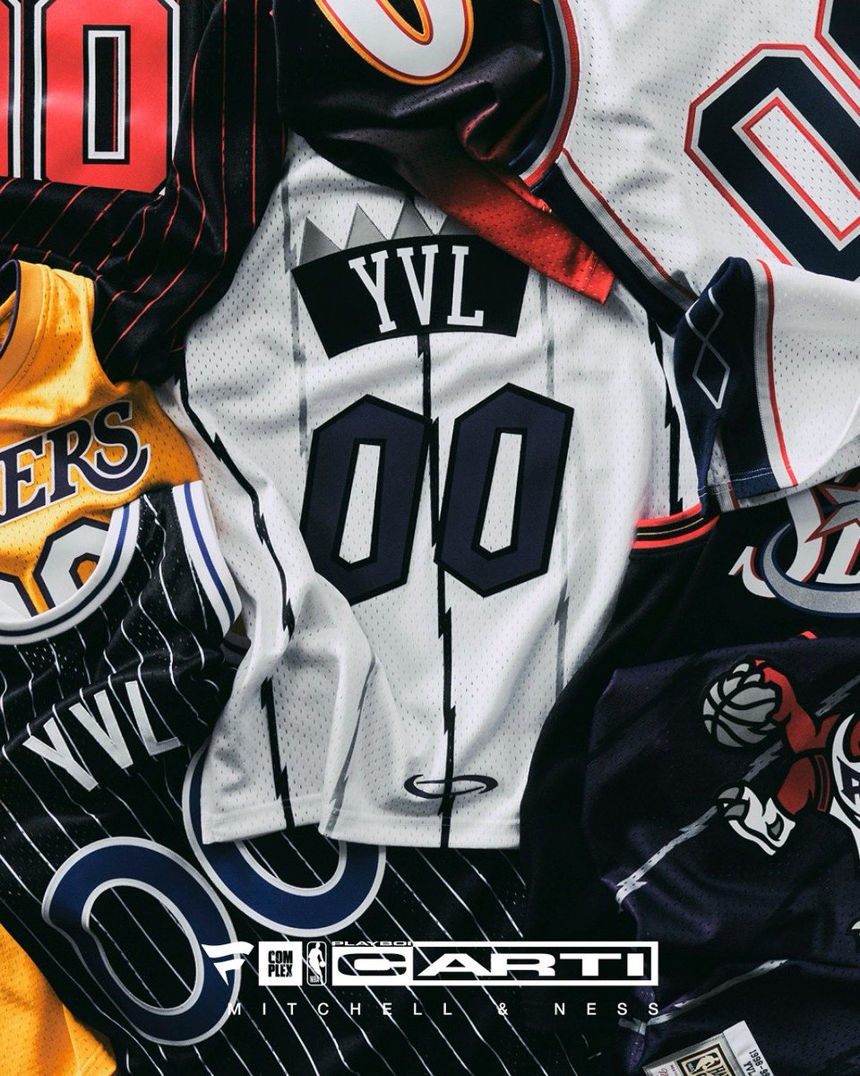 PopBase's tweet image. Playboi Carti unveils his official jerseys coming soon — in partnership with the NBA, Mitchell &amp;amp; Ness, Fanatics and Complex.